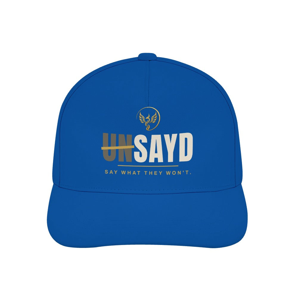 UNSAYD Black Curved-Brim Everyday Cap