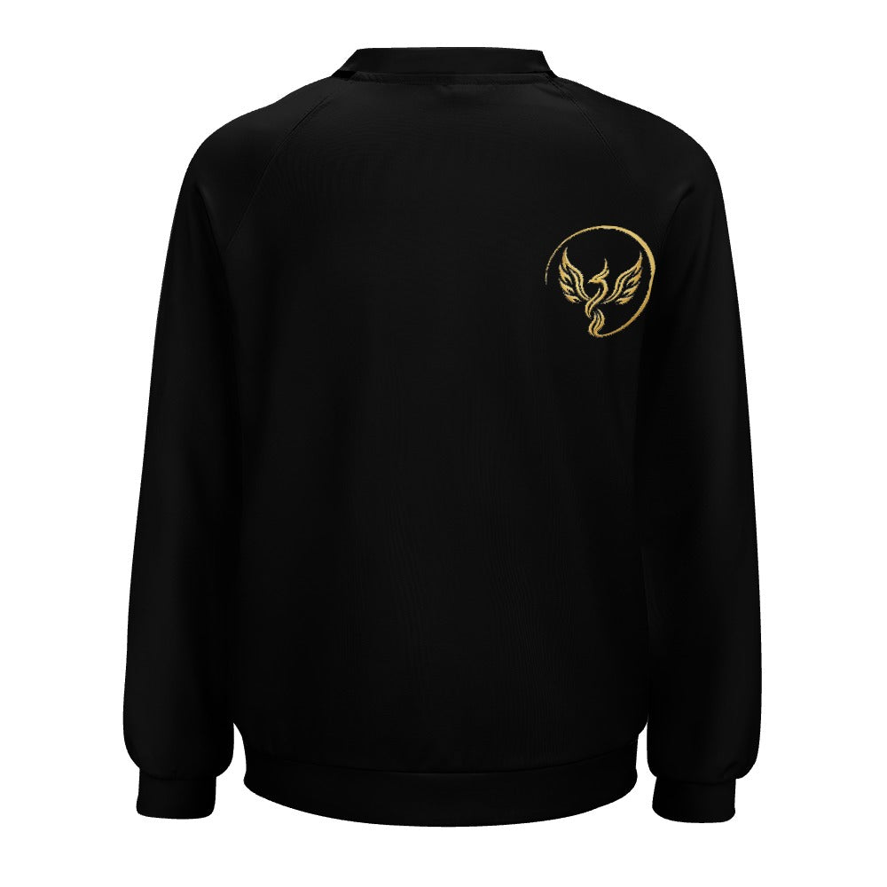 Phoenix Rising | Women's Black & Gold Raglan Sweatshirt