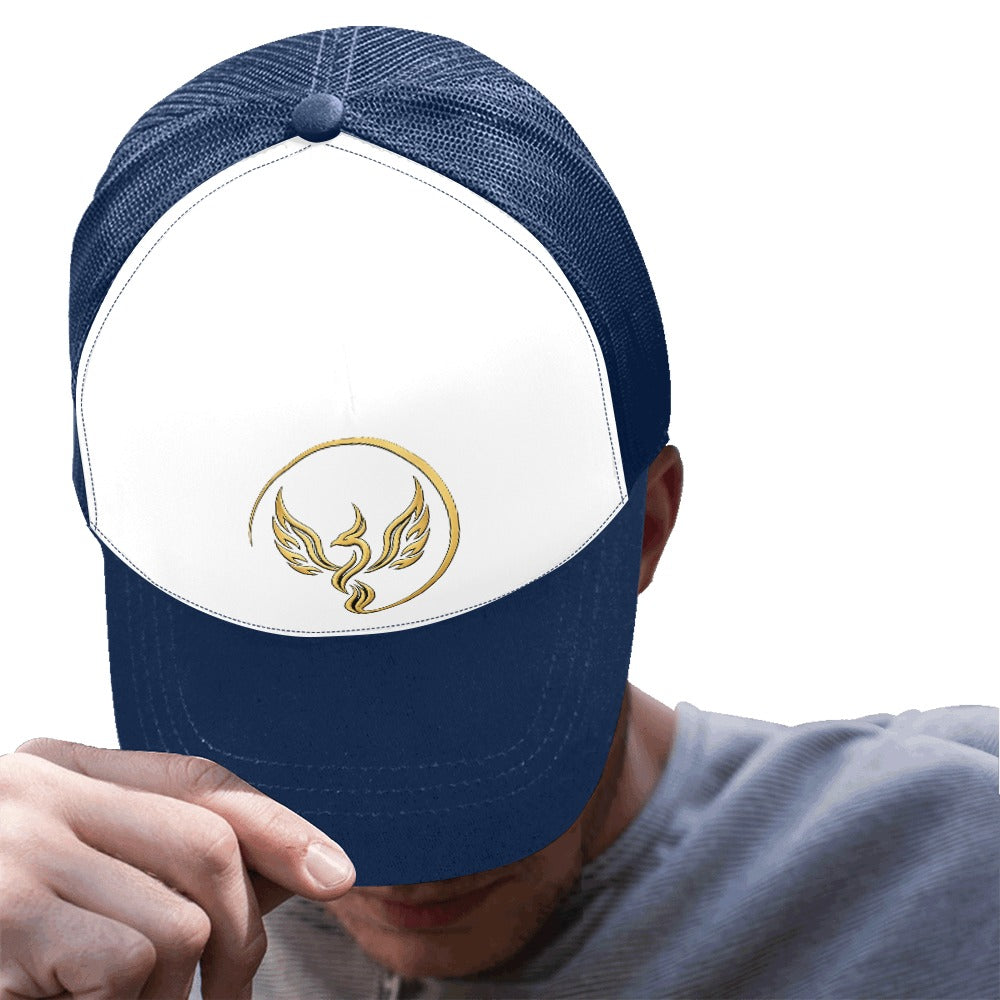 Gold Phoenix Trucker Cap | Unisex Resilience Statement Hat