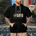 Men's UNSAYD Black Short-Sleeve Hoodie