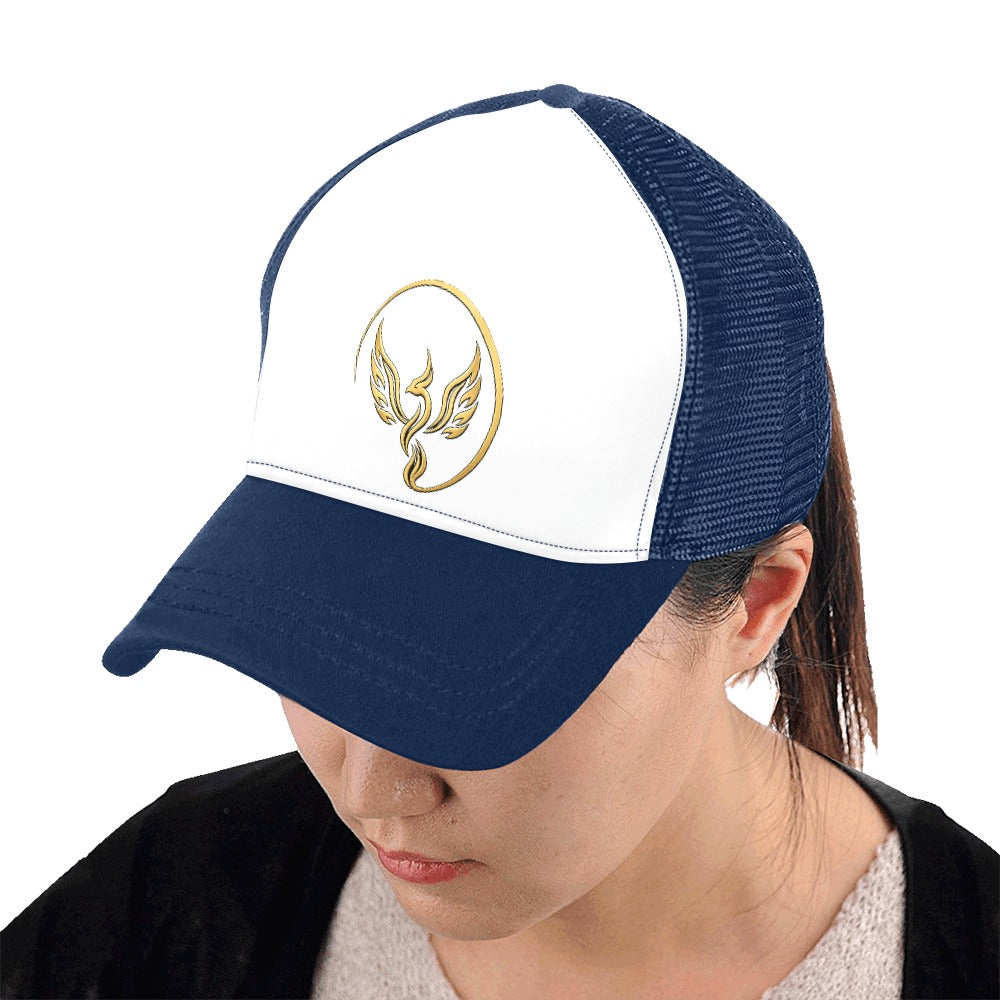 Gold Phoenix Trucker Cap | Unisex Resilience Statement Hat