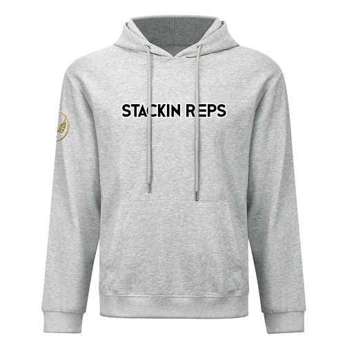 "Stackin Reps" Grey Pullover Hoodie | Men's Premium Cotton Hoodie | S–5XL