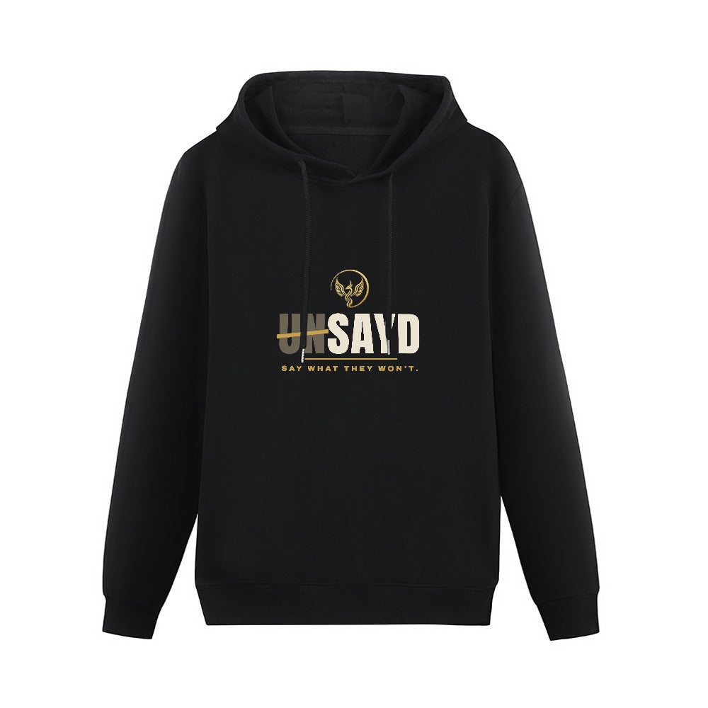 Kids' UNSAYD Black Cotton Hoodie