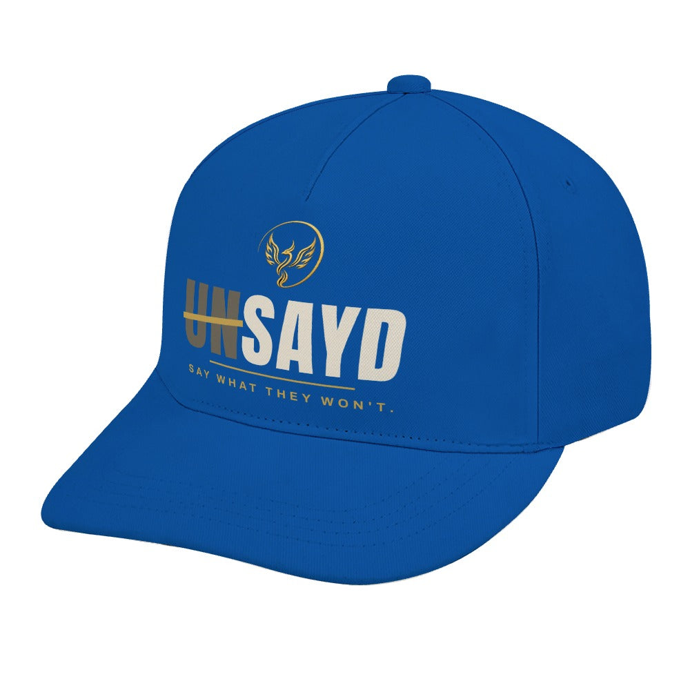 UNSAYD Black Curved-Brim Everyday Cap