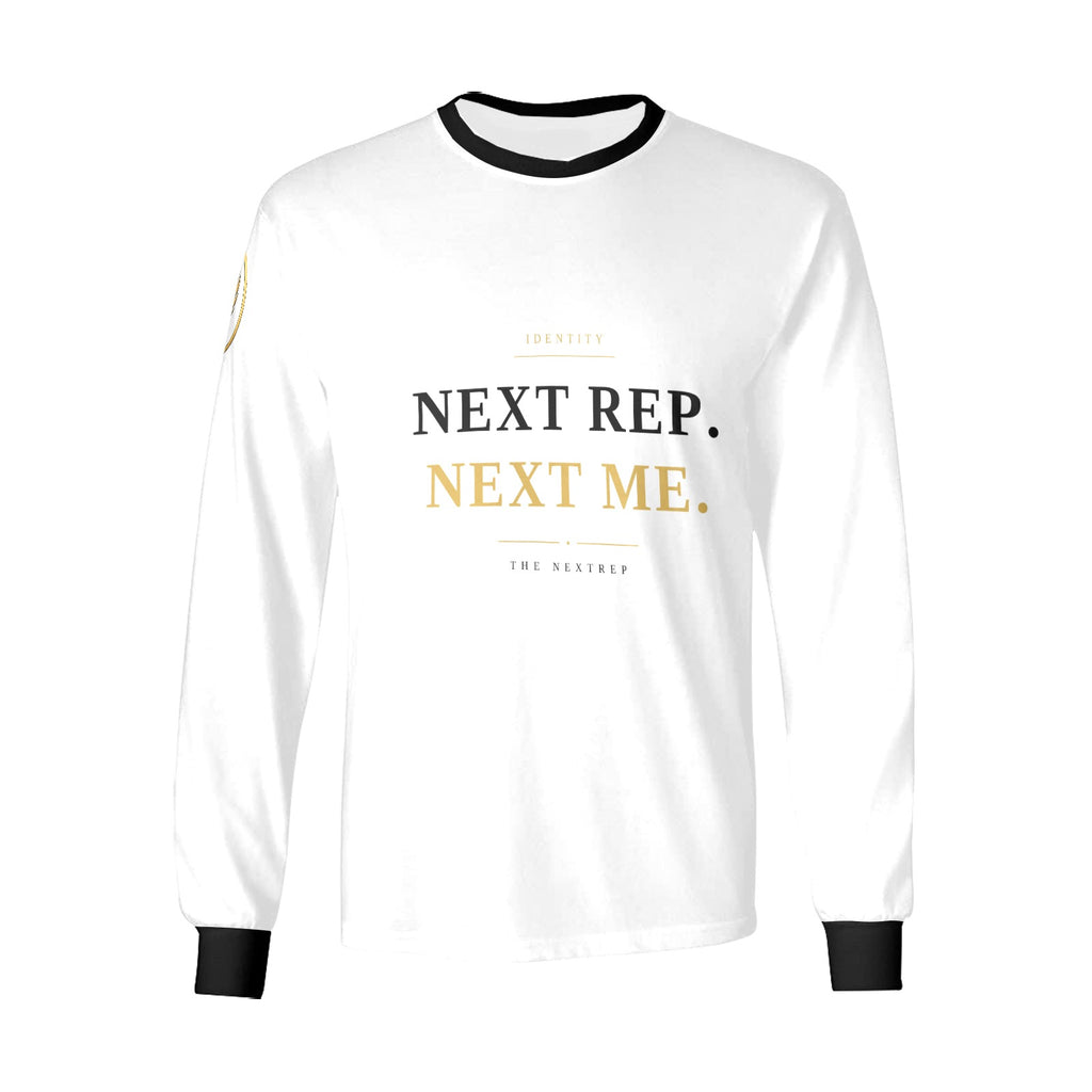White Long Sleeve Logo Tee | UNSAYD Crown & Bolt Streetwear
