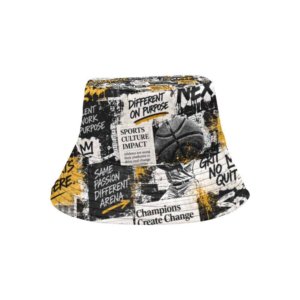 "Unstoppable" Graffiti Print Bucket Hat | Men's Streetwear Hat | One Size