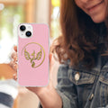 Gold Phoenix Emblem iPhone 15 Case | UNSAYD Resilience Case — Pink