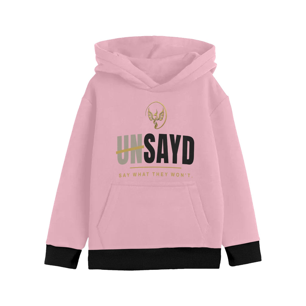 Girls' UNSAYD Pink Graphic Hoodie