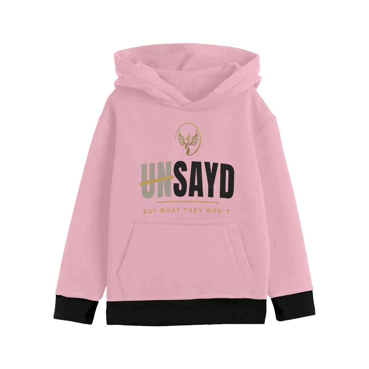 Girls' UNSAYD Pink Graphic Hoodie