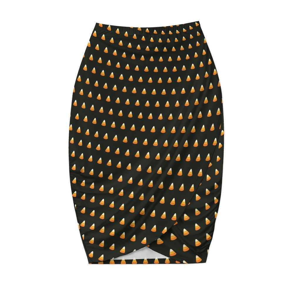 Candy Corn Halloween Bodycon Strapless Dress
