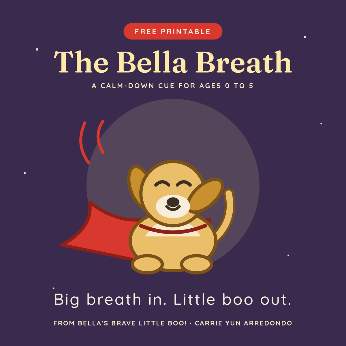 Free Printable: The Bella Breath Calm-Down Card for Toddlers