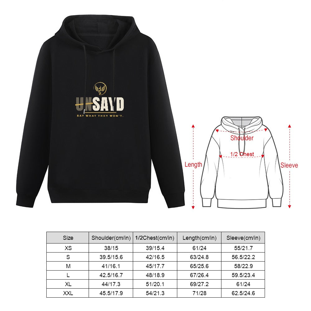 Kids' UNSAYD Black Cotton Hoodie