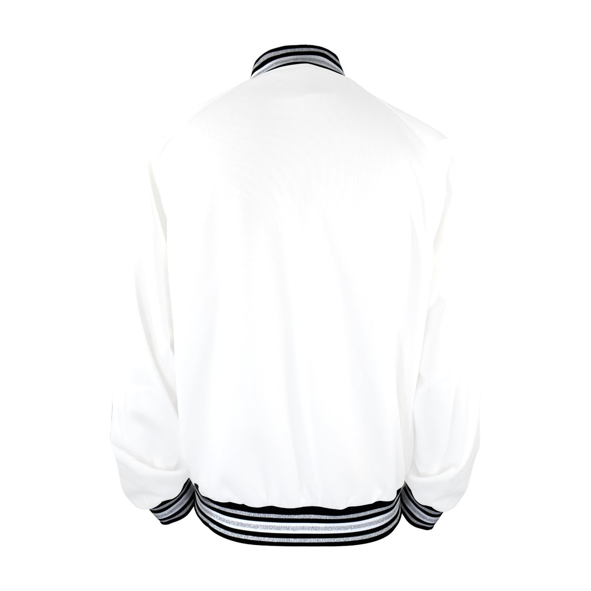 Men's UNSAYD White Striped Trim Bomber Jacket