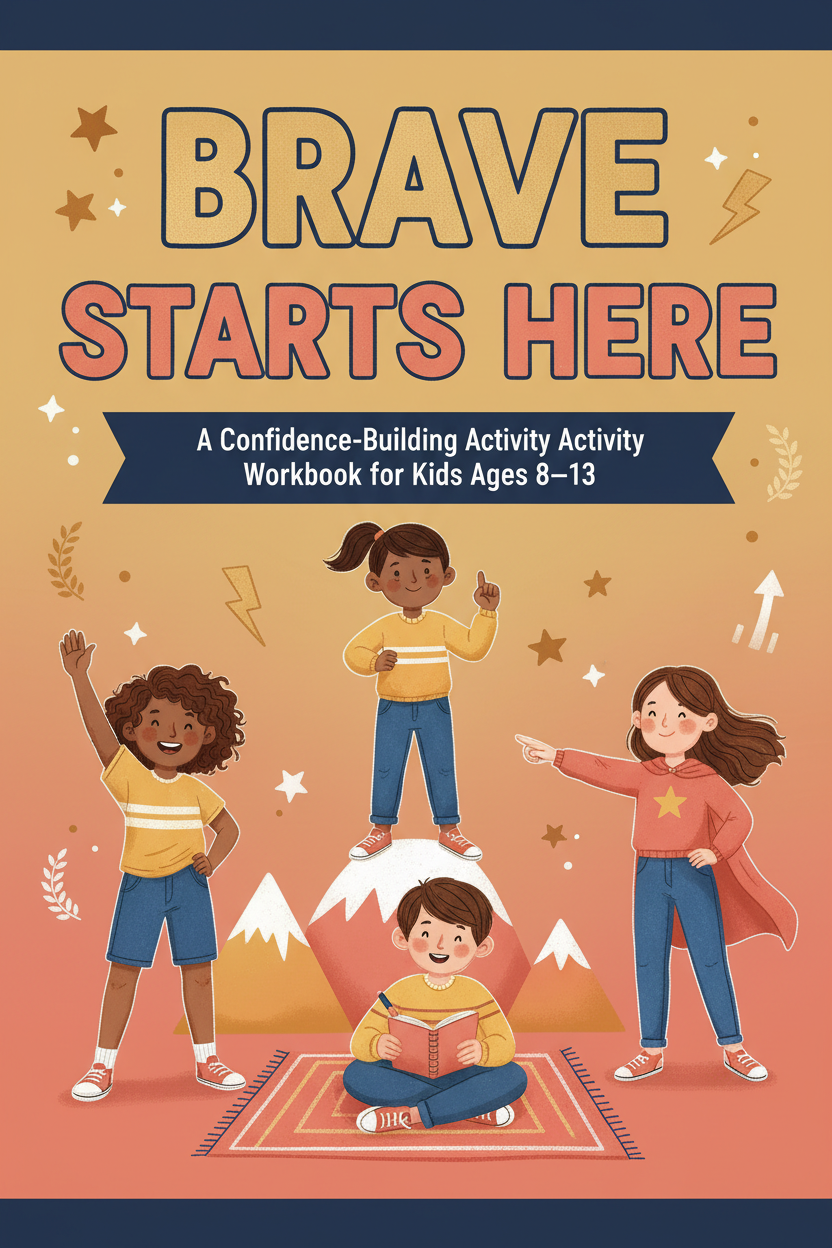 Brave Starts Here | Confidence Workbook for Kids & Tweens Ages 8–13