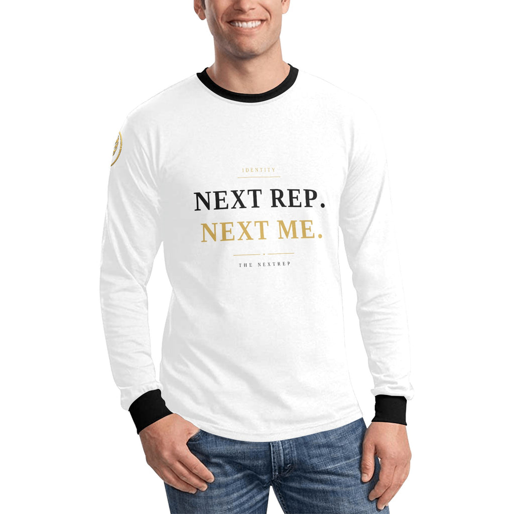 White Long Sleeve Logo Tee | UNSAYD Crown & Bolt Streetwear