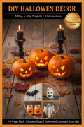 DIY Halloween Decorations eBook | 10-Page Family Craft Guide & Printable Checklist