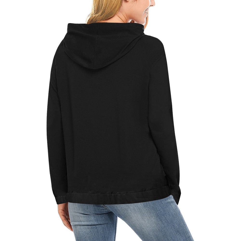 Women's UNSAYD Black All-Over Print Hoodie