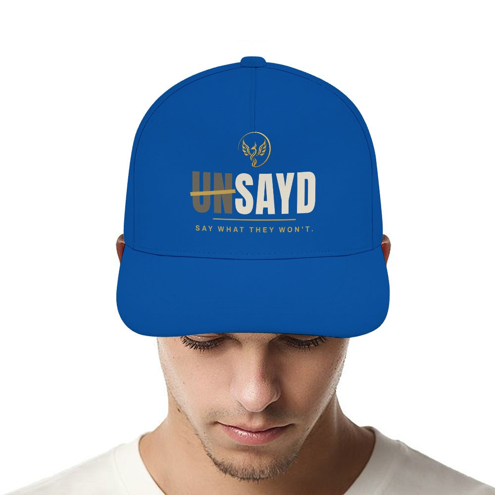 UNSAYD Black Curved-Brim Everyday Cap