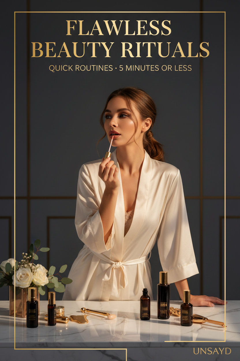 5-Minute Beauty Routine Guide | Quick Makeup, Skincare & Hair for Busy Women