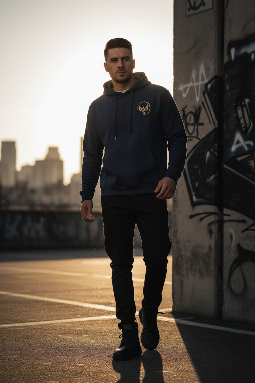 Gold Phoenix Emblem Hoodie