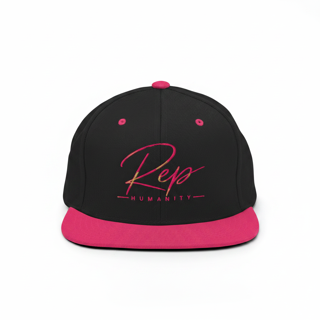 Humanity Snapback Hat - White Background