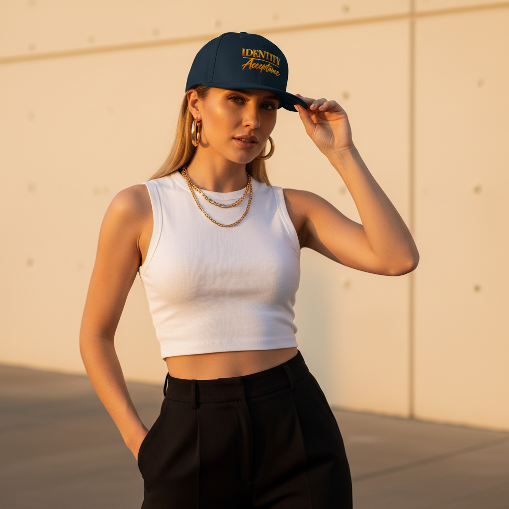 Identity Over Acceptance Snapback — White Female Lifestyle