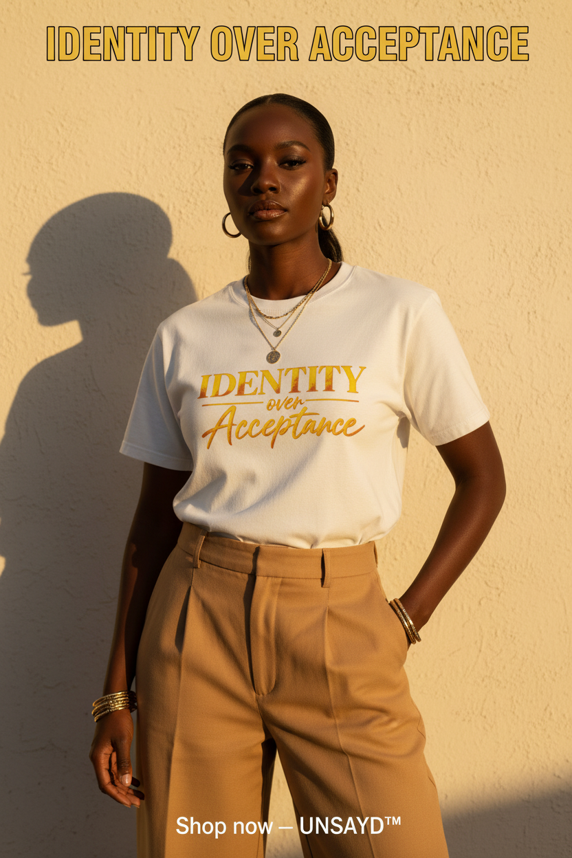 Identity Over Acceptance Tee — Pinterest Pin