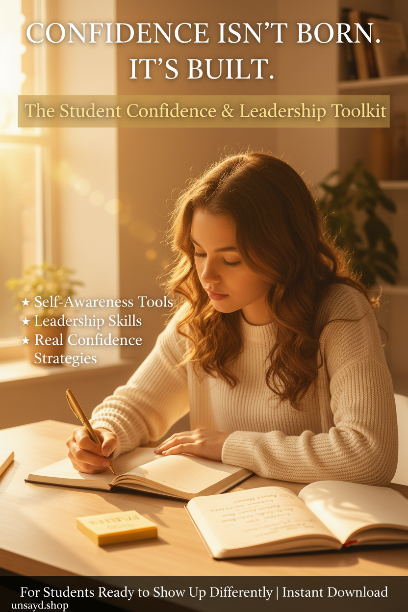 Student Confidence & Leadership Toolkit Pinterest Pin