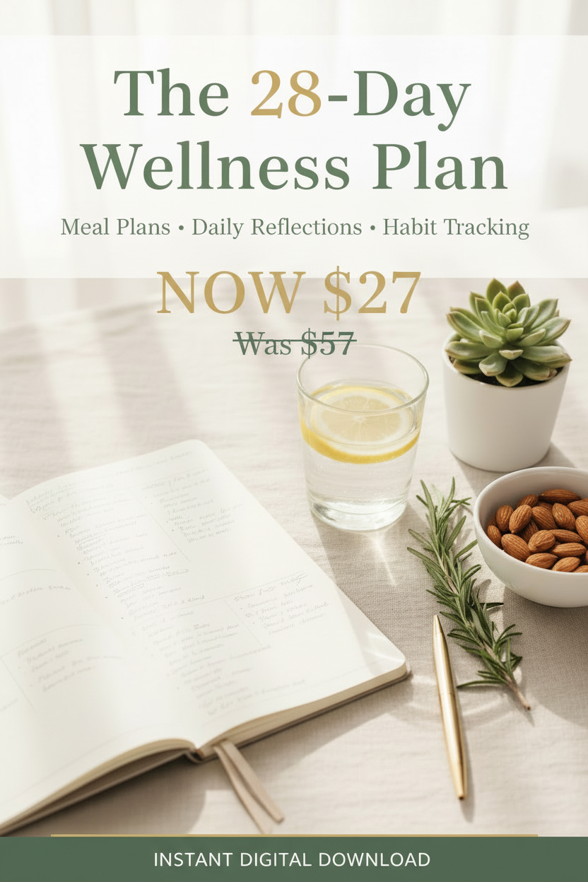 The 28-Day Wellness Plan — Pinterest Sale Pin $27