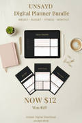 UNSAYD Digital Planner Bundle — Pinterest Sale Pin $12
