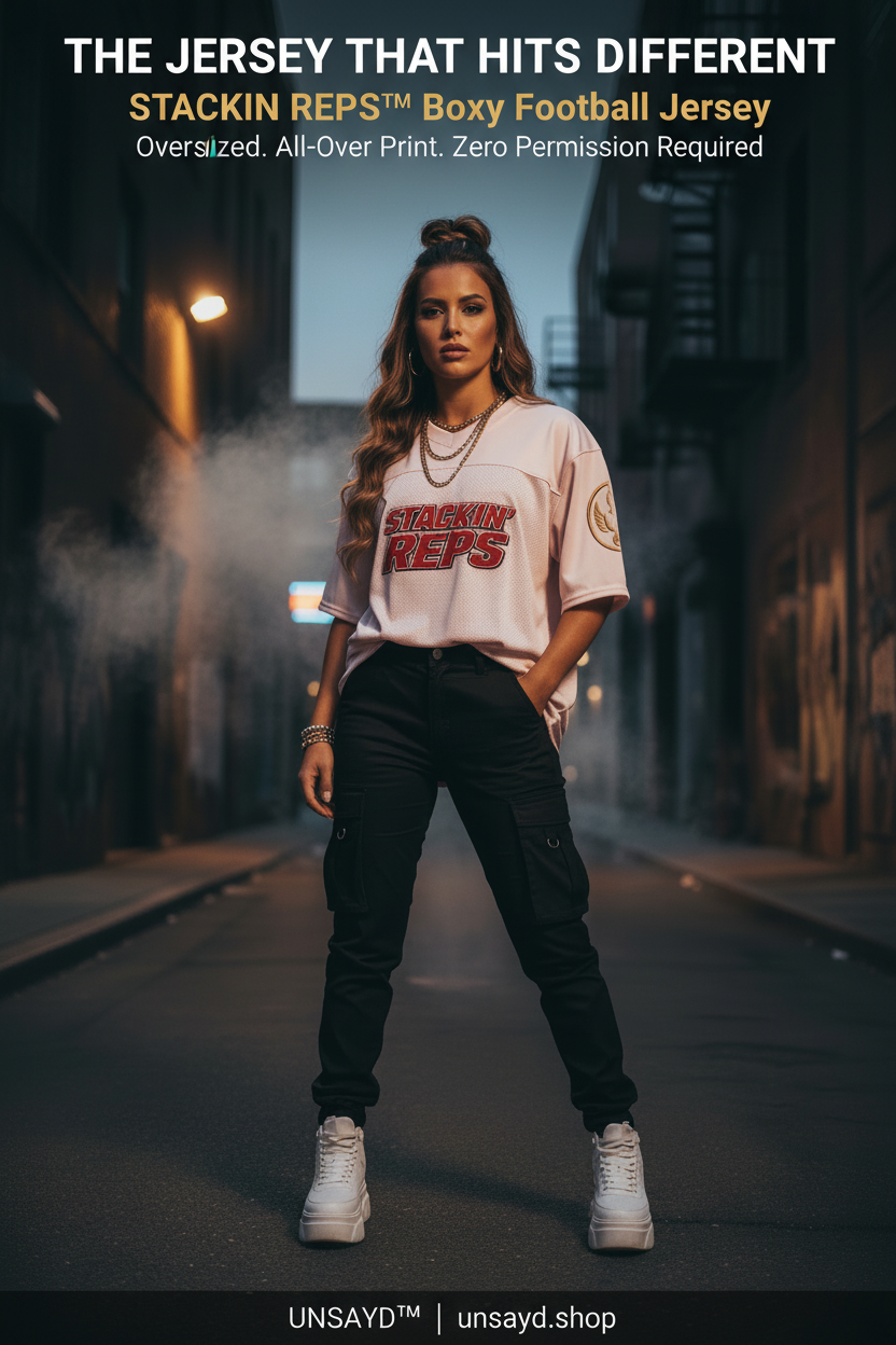 UNSAYD Stackin' Reps Football Jersey Pinterest Pin